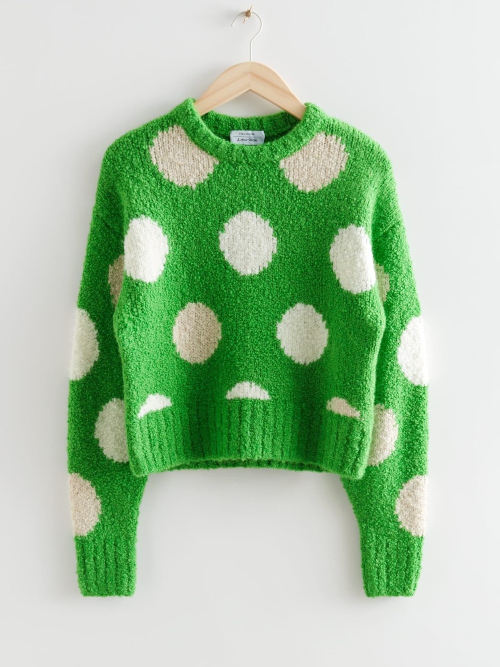 & Other Stories Knitted polka dot sweater M